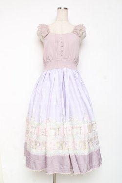 画像1: axes femme POETIQUE / カトラリープリントワンピース M ラベンダー Y-25-12-05-122-AX-OP-SZ-ZY