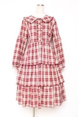 axes femme POETIQUE / ティアードフリルセーラーワンピース M 赤 Y-25-12-05-125-AX-OP-SZ-ZY