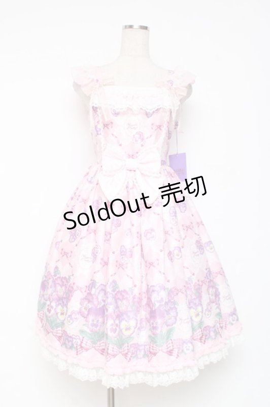 画像1: Angelic Pretty / Lacy Pansyジャンパースカート  ピンク Y-25-12-05-127-AP-OP-SZ-ZY (1)