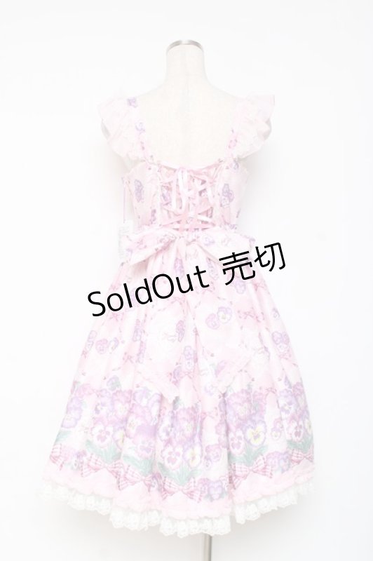 画像2: Angelic Pretty / Lacy Pansyジャンパースカート  ピンク Y-25-12-05-127-AP-OP-SZ-ZY (2)