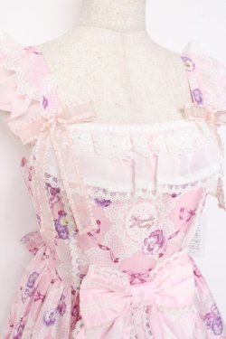 画像4: Angelic Pretty / Lacy Pansyジャンパースカート  ピンク Y-25-12-05-127-AP-OP-SZ-ZY