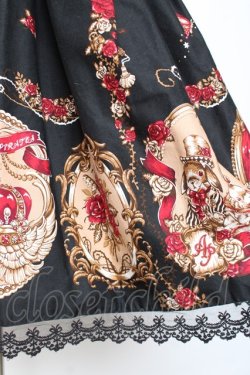 画像4: ALICE and the PIRATES / いばらうさぎのペイサージュ柄ジャンパースカートII  黒 Y-25-12-05-128-PA-OP-SZ-ZY