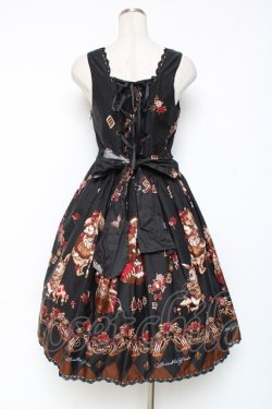 画像2: ALICE and the PIRATES / ワンダーラビットのマジカルトランプティーパーティ柄ジャンパースカートセット  黒 Y-25-12-05-130-PA-OP-SZ-ZY