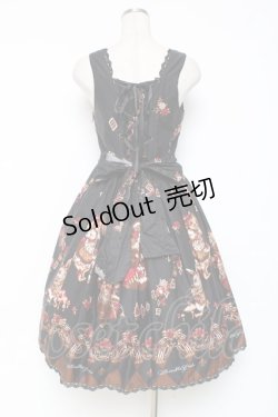 画像2: ALICE and the PIRATES / ワンダーラビットのマジカルトランプティーパーティ柄ジャンパースカートセット  黒 Y-25-12-05-130-PA-OP-SZ-ZY