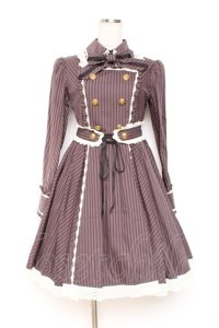 Angelic Pretty / ブリティッシュカレッジ ワンピース  ブラウン Y-25-12-05-133-AP-OP-SZ-ZY