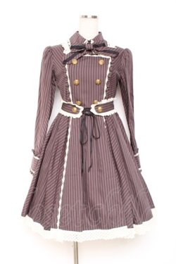 画像1: Angelic Pretty / ブリティッシュカレッジ ワンピース  ブラウン Y-25-12-05-133-AP-OP-SZ-ZY