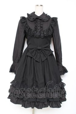 画像1: AND ROMEO / ヨークレースワンピース  黒 Y-25-12-05-137-LO-OP-SZ-ZY