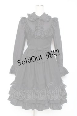 画像1: AND ROMEO / ヨークレースワンピース  黒 Y-25-12-05-137-LO-OP-SZ-ZY