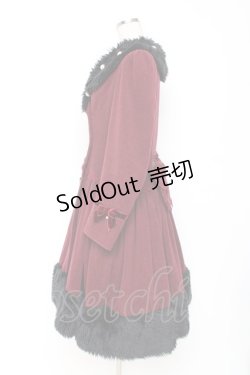 画像2: ALICE and the PIRATES / レディーパールファーコート  ワイン Y-25-12-05-139-PA-CO-SZ-ZY