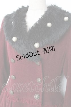 画像4: ALICE and the PIRATES / レディーパールファーコート  ワイン Y-25-12-05-139-PA-CO-SZ-ZY