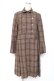 画像1: The Gabriel Chelsea / プリーツチェック柄コート  ブラウン Y-25-12-05-143-LO-CO-SZ-ZY (1)