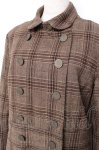 画像4: The Gabriel Chelsea / プリーツチェック柄コート  ブラウン Y-25-12-05-143-LO-CO-SZ-ZTC040 (4)