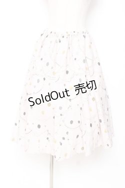 画像1: Franche Lippee / 風船柄タックスカート M ベージュ Y-25-12-05-149-LO-SK-SZ-ZY