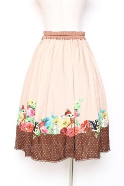 画像2: axes femme POETIQUE / ディズニー バンビ/スカート M ブラウン Y-25-12-05-150-AX-SK-SZ-ZY