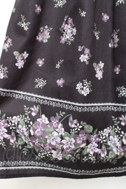 画像3: axes femme / すみれ柄サス付スカート M 黒 Y-25-12-05-152-AX-SK-SZ-ZY