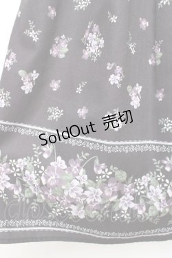 画像3: axes femme / すみれ柄サス付スカート M 黒 Y-25-12-05-152-AX-SK-SZ-ZI