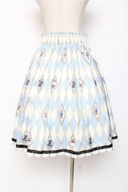 画像2: axes femme kawaii / ダイヤ柄襟付きスカート M サックス Y-25-12-05-153-AX-SK-SZ-ZY