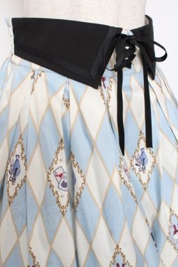 画像3: axes femme kawaii / ダイヤ柄襟付きスカート M サックス Y-25-12-05-153-AX-SK-SZ-ZY