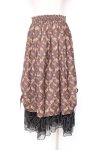 画像3: axes femme / ブロッサム柄ドロストスカート  ブラウン Y-25-12-05-156-AX-SK-SZ-ZI (3)