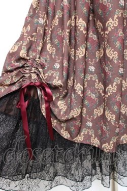 画像4: axes femme / ブロッサム柄ドロストスカート  ブラウン Y-25-12-05-156-AX-SK-SZ-ZY