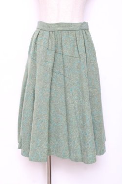 画像1: Jane Marple / ミドル丈スカート  グリーン Y-25-12-05-157-JM-PA-SZ-ZY