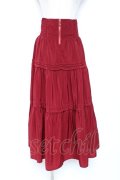 axes femme POETIQUE / ハイウエストティアードスカート  赤 Y-25-12-05-158-AX-SK-SZ-ZY