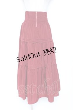 画像1: axes femme POETIQUE / ハイウエストティアードスカート  赤 Y-25-12-05-158-AX-SK-SZ-ZI