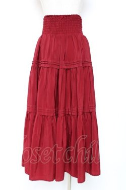 画像2: axes femme POETIQUE / ハイウエストティアードスカート  赤 Y-25-12-05-158-AX-SK-SZ-ZY