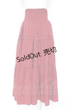 画像2: axes femme POETIQUE / ハイウエストティアードスカート  赤 Y-25-12-05-158-AX-SK-SZ-ZI