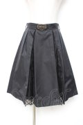 axes femme / ベルト付きレース切替スカート M 黒 Y-25-12-05-159-AX-SK-SZ-ZY