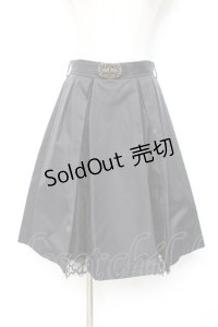 axes femme / ベルト付きレース切替スカート M 黒 Y-25-12-05-159-AX-SK-SZ-ZI