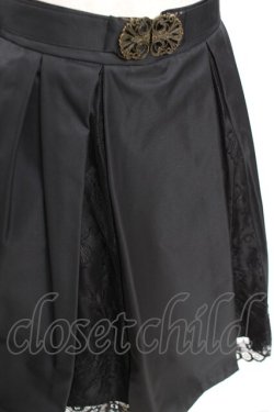 画像3: axes femme / ベルト付きレース切替スカート M 黒 Y-25-12-05-159-AX-SK-SZ-ZY