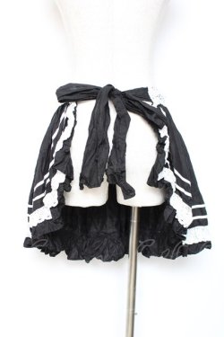 画像3: ALICE and the PIRATES / アリスのローンフリルエプロン  黒 Y-25-12-05-160-PA-SK-SZ-ZY