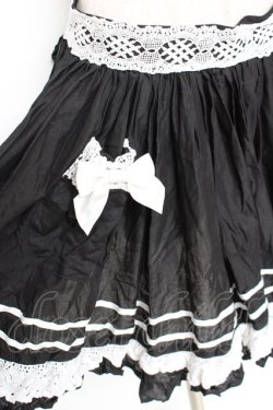 画像4: ALICE and the PIRATES / アリスのローンフリルエプロン  黒 Y-25-12-05-160-PA-SK-SZ-ZY