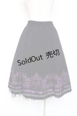 画像2: OZZ ANGELO / アイアンゲート柄リバーシブルスカート  黒×紫 Y-25-12-05-162-OO-SK-SZ-ZS