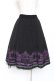 画像2: OZZ ANGELO / アイアンゲート柄リバーシブルスカート  黒×紫 Y-25-12-05-162-OO-SK-SZ-ZY (2)