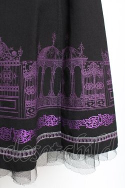 画像4: OZZ ANGELO / アイアンゲート柄リバーシブルスカート  黒×紫 Y-25-12-05-162-OO-SK-SZ-ZY