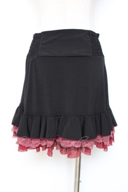 画像6: Ozz Croce / チェック柄裾プリーツスカート  赤×黒 Y-25-12-05-164-OO-SK-SZ-ZY