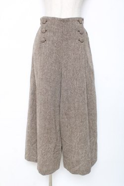 画像1: axes femme / ツイードワイドパンツ  ブラウン Y-25-12-05-169-AX-PA-SZ-ZY