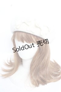 m petit by misako / AMミニリボンバスクベレー  生成り Y-25-12-05-029-LO-AC-SZ-ZY