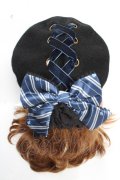 ATELIER PIERROT / ハリー・ポッターリボンブローチ付きレースアップベレー帽  レイブンクロー（ブルー） Y-25-12-05-034-EL-ZA-KB-ZY