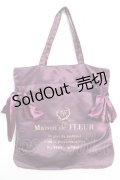 Maison de FLEUR / ダブルリボントートバッグ  パープル Y-25-12-05-037-LO-BG-SZ-ZY