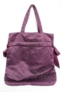 画像2: Maison de FLEUR / ダブルリボントートバッグ  パープル Y-25-12-05-037-LO-BG-SZ-ZY