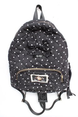 画像1: PINK HOUSE / 水玉リボンリュック  黒 Y-25-12-05-038-LO-BG-SZ-ZY