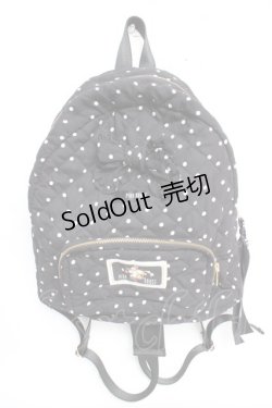 画像1: PINK HOUSE / 水玉リボンリュック  黒 Y-25-12-05-038-LO-BG-SZ-ZY