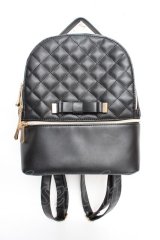 m petit by misako / キルティングリュック  黒 Y-25-12-05-039-LO-BG-SZ-ZY