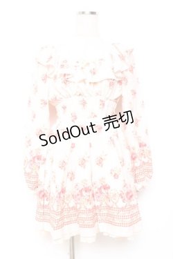 画像1: LIZ LISA / 花柄チェックワンピース 0 ピンク Y-25-12-08-022-LO-OP-SZ-ZS