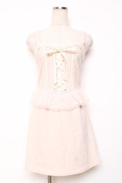 画像1: LIZ LISA / 配色ジャンスカ 0 ピンク Y-25-12-08-024-LO-OP-SZ-ZY