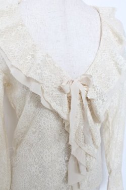 画像3: INGEBORG / フリル総レースブラウス  キナリ Y-25-12-08-004-LO-BL-SZ-ZY
