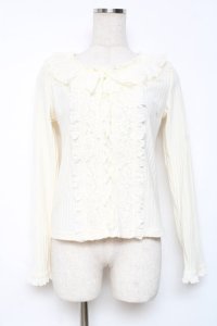 LIZ LISA / レース使いテレコトップス 0 生成り Y-25-12-08-025-LO-TO-SZ-ZY